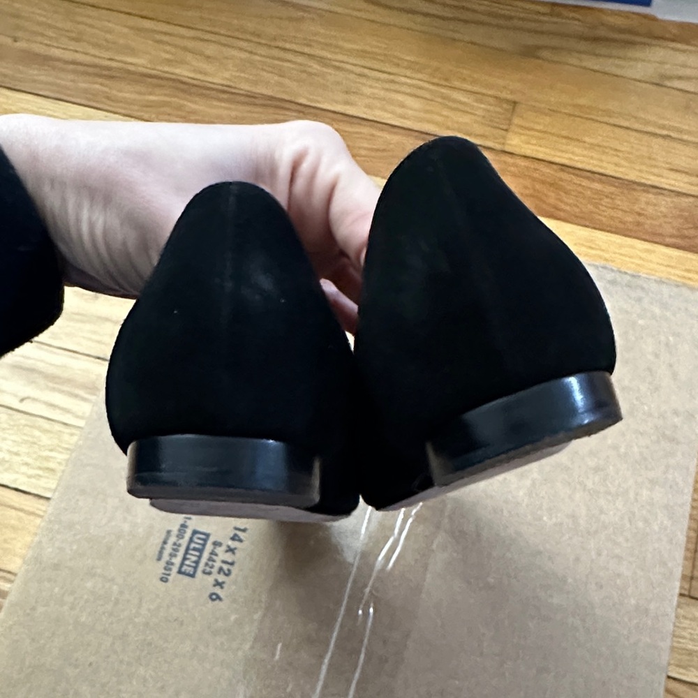 Manolo Blahnik Black Suede Flats - Picture 7 of 9